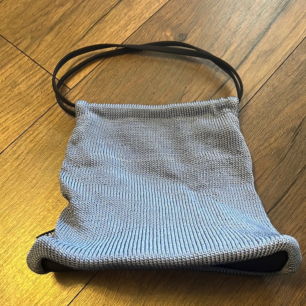 The sak blue little woven purse